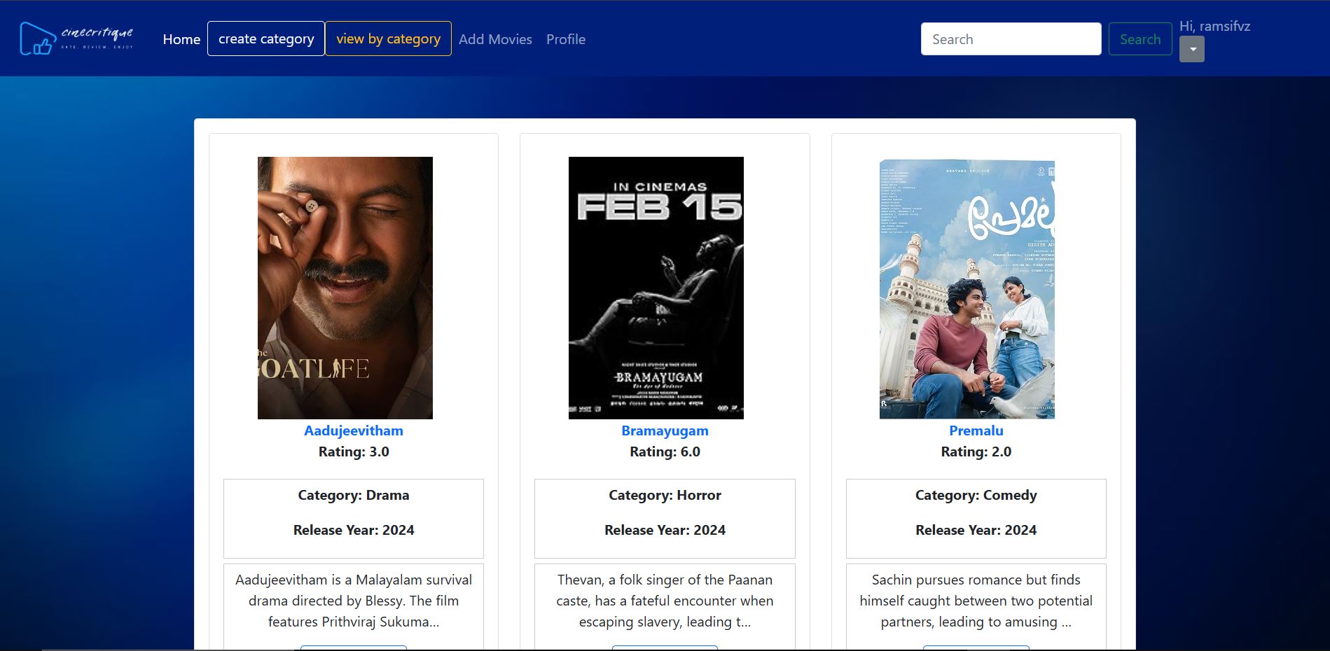 Companion Project Screenshot